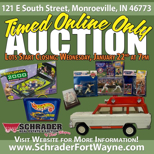 TIMED ONLINE ONLY PERSONAL PROPERTY AUCTION - MONROEVILLE, IN