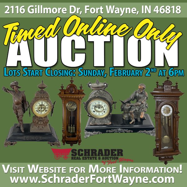 TIMED ONLINE PERSONAL PROPERTY AUCTION IN ALLEN COUNTY INDIANA