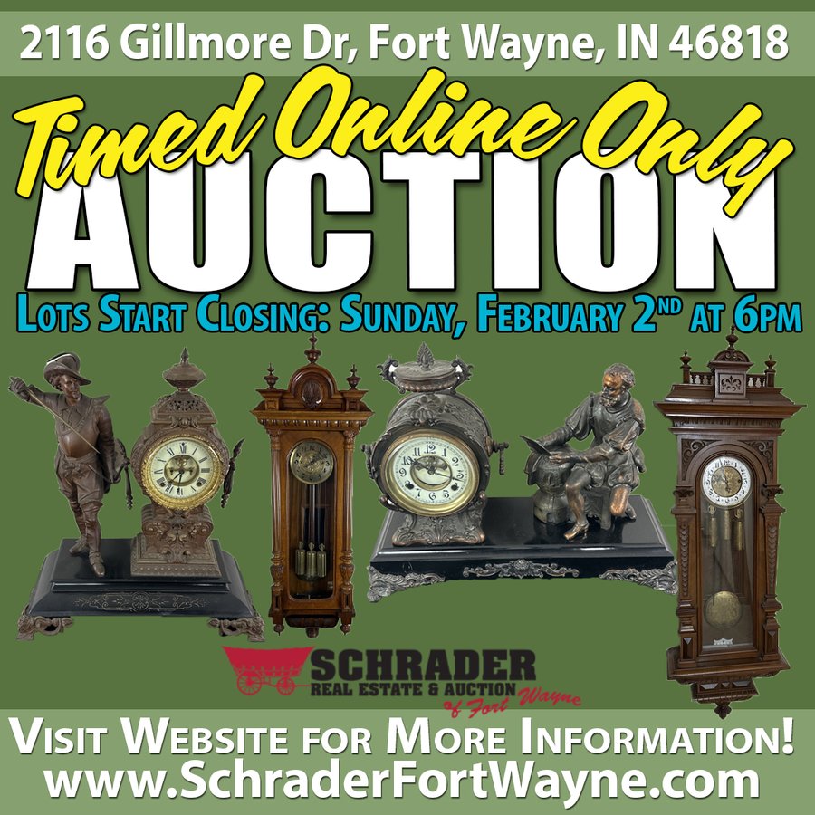 TIMED ONLINE PERSONAL PROPERTY AUCTION IN ALLEN COUNTY INDIANA