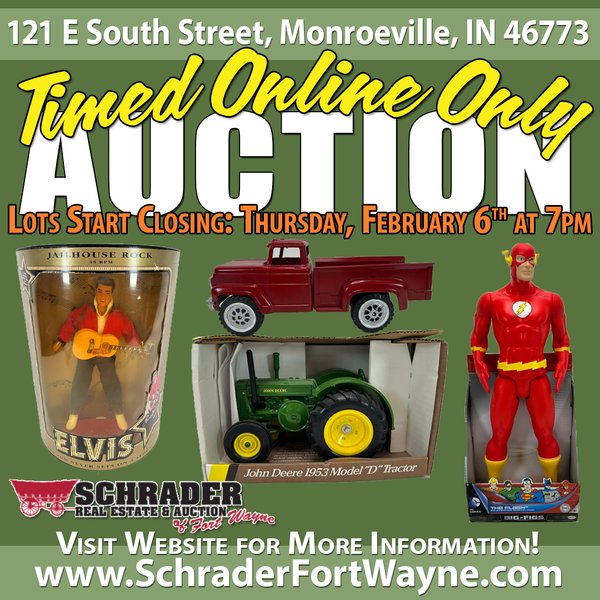 TIMED ONLINE ONLY PERSONAL PROPERTY AUCTION - ALLEN COUNTY IN