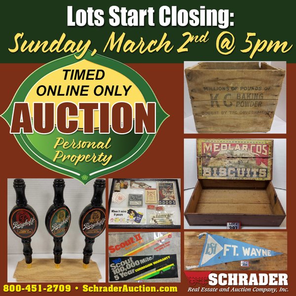 PERSONAL PROPERTY AUCTION IN WHITLEY COUNTY INDIANA
