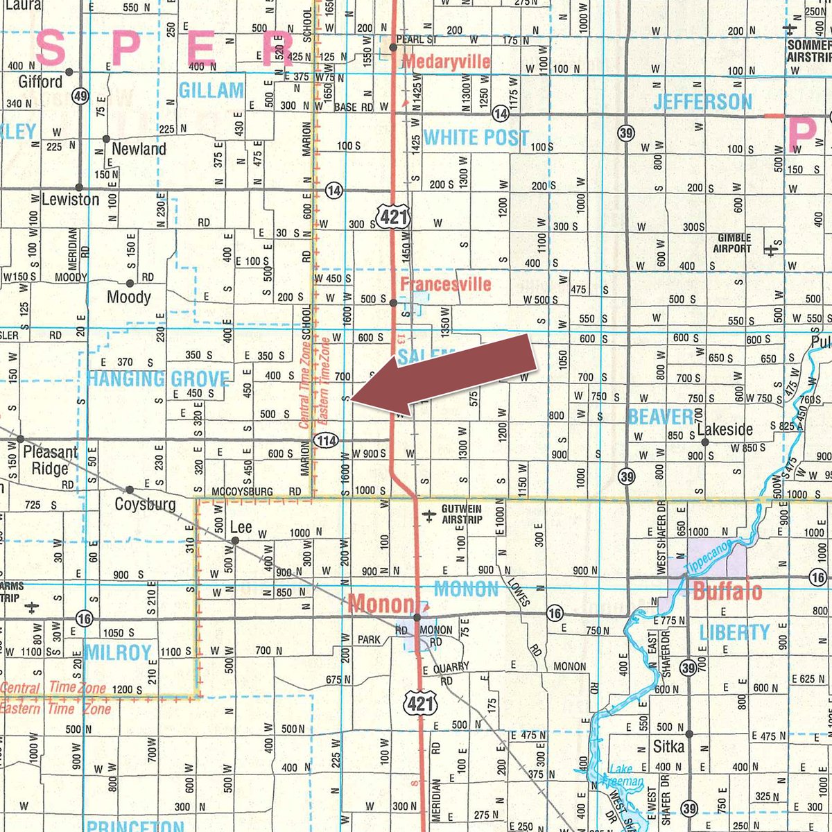 Area map - FARM EQUIPMENT AUCTION IN PULASKI COUNTY INDIANA