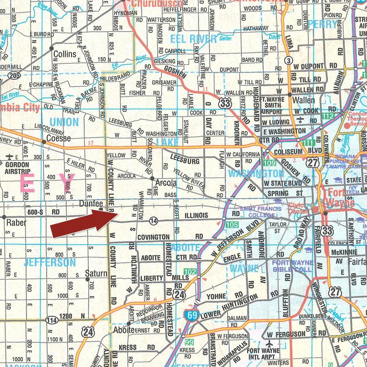 Area map - PERSONAL PROPERTY AUCTION IN ALLEN COUNTY INDIANA