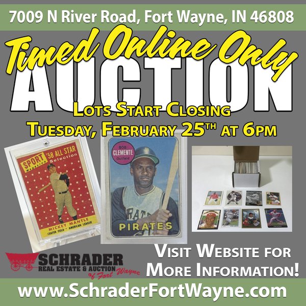 VINTAGE SPORTS CARDS AND MEMORABILIA AUCTION IN ALLEN COUNTY INDIANA