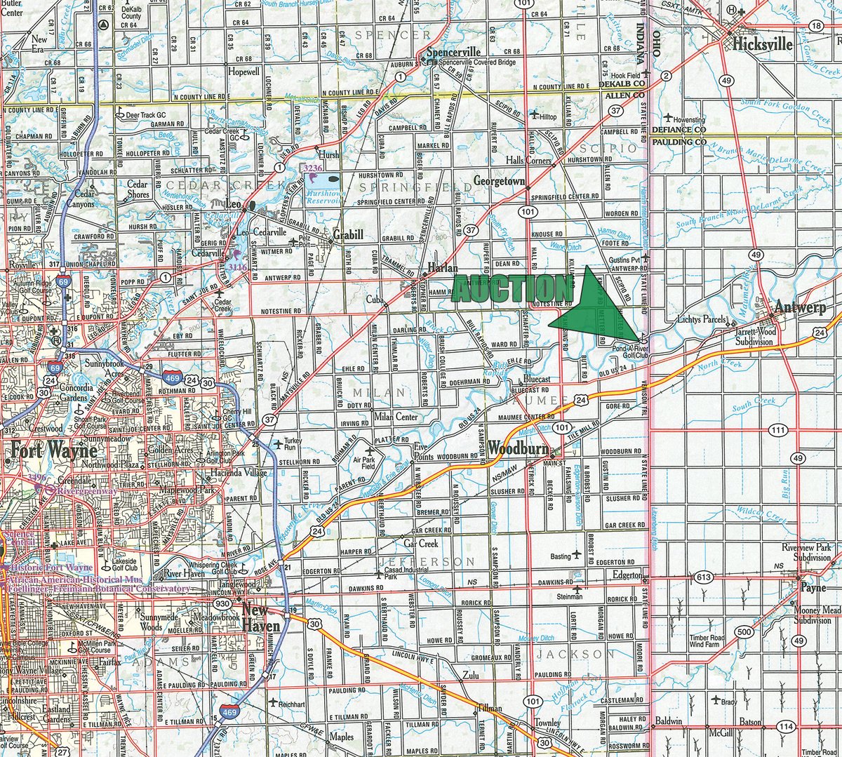 Area map - PERSONAL PROPERTY AUCTION IN ALLEN COUNTY INDIANA