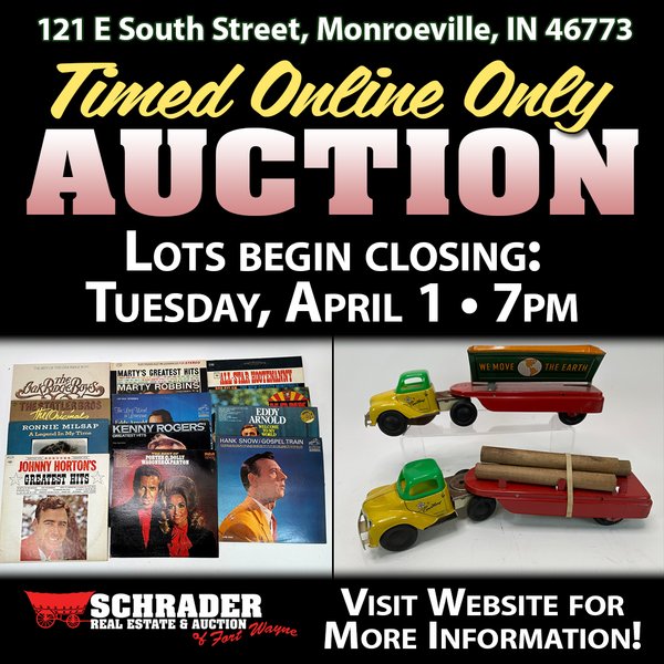 PERSONAL PROPERTY AUCTION IN ALLEN COUNTY INDIANA