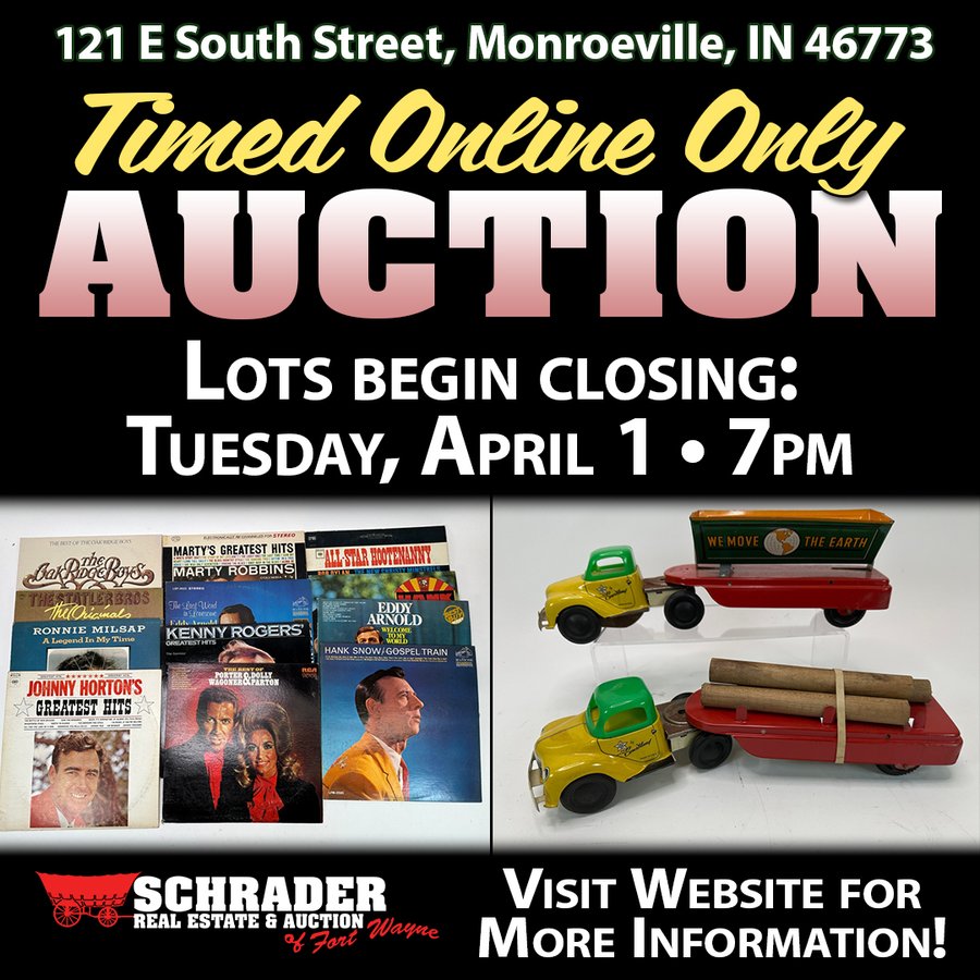 PERSONAL PROPERTY AUCTION IN ALLEN COUNTY INDIANA