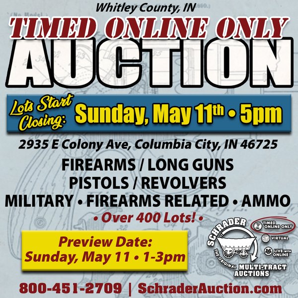 TIMED ONLINE ONLY PERSONAL PROPERTY AUCTION IN WHITLEY COUNTY, INDIANA