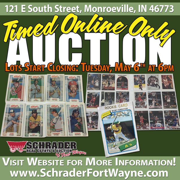 TIMED ONLINE ONLY PERSONAL PROPERTY AUCTION IN ALLEN COUNTY INDIANA