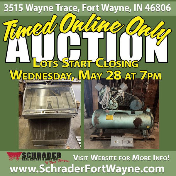 TIMED ONLINE ONLY PERSONAL PROPERTY AUCTION IN ALLEN COUNTY, INDIANA