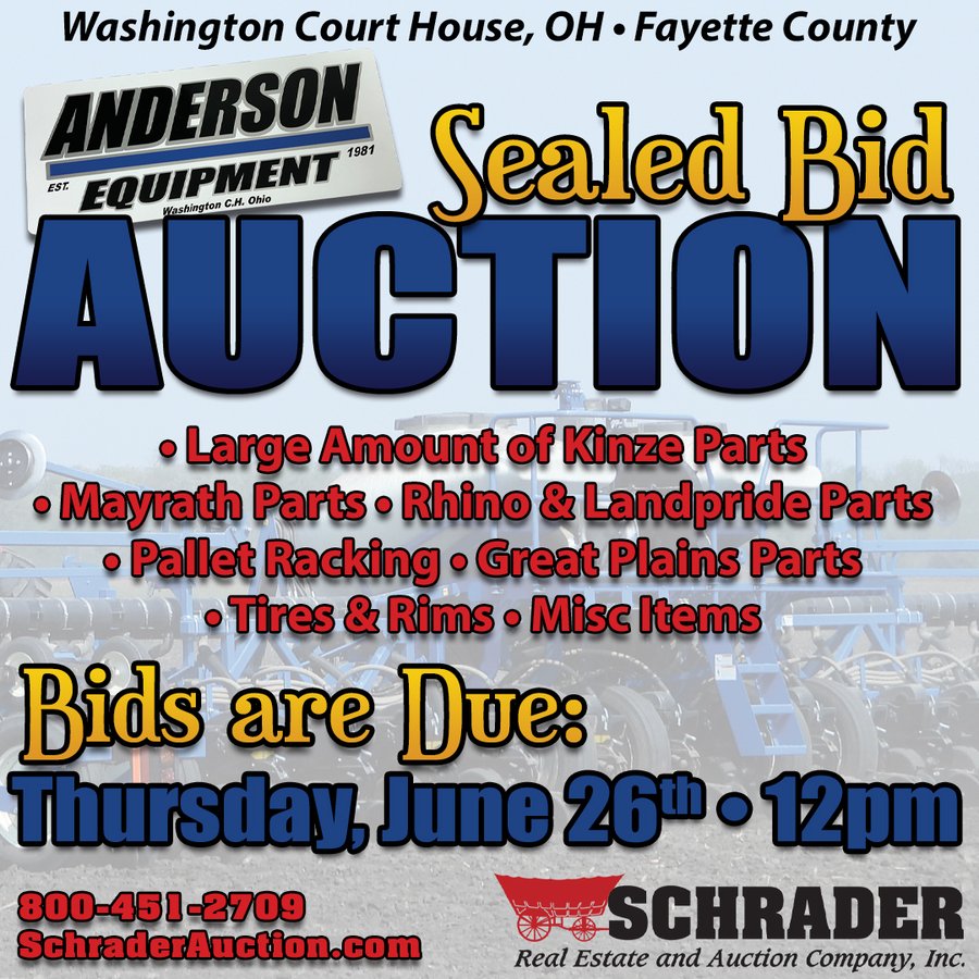 SEALED BID NEW PARTS INVENTORY AUCTION IN FAYETTE COUNTY, OHIO