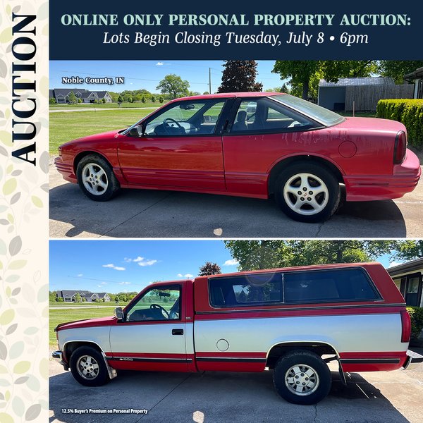TIMED ONLINE ONLY PERSONAL PROPERTY AUCTION IN NOBLE COUNTY INDIANA