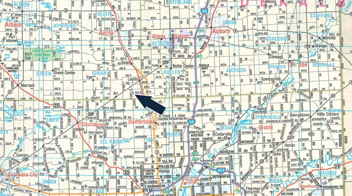 Area map - TIMED ONLINE ONLY PERSONAL PROPERTY AUCTION IN NOBLE COUNTY INDIANA