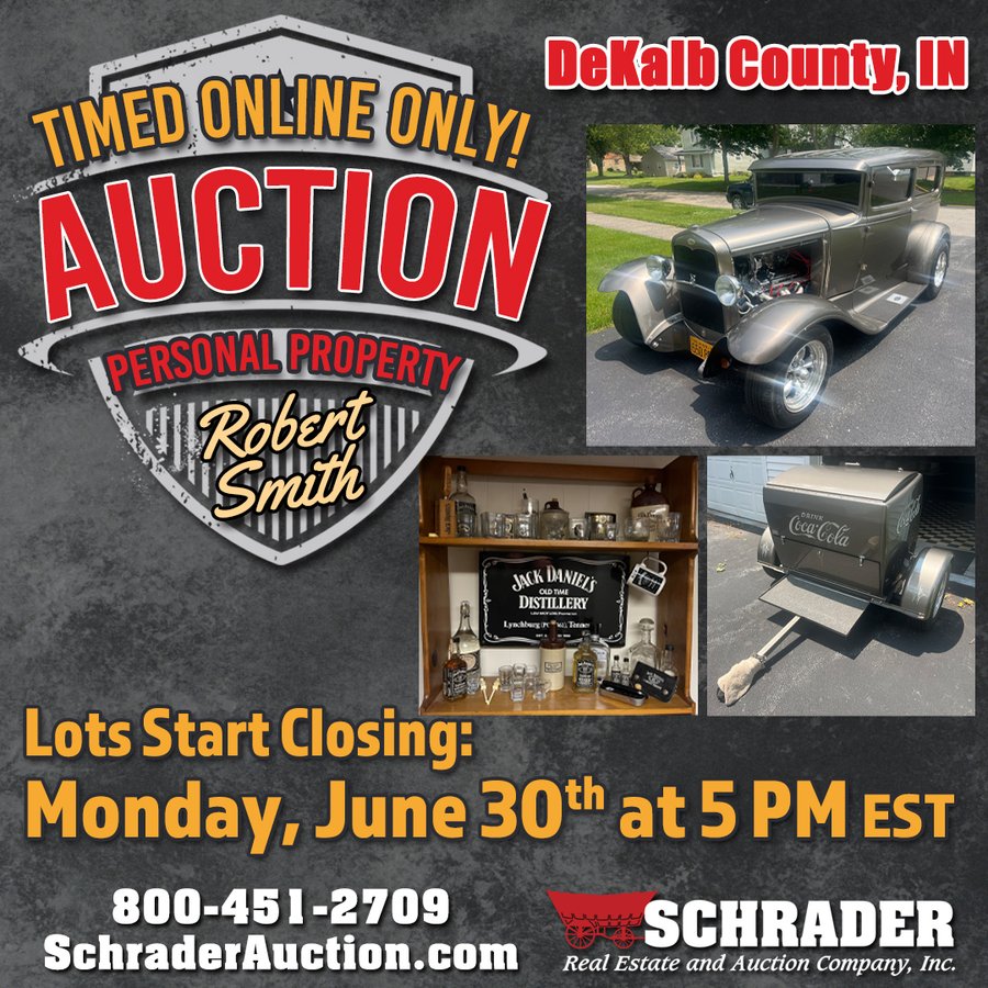 TIMED ONLINE ONLY PERSONAL PROPERTY AUCTION IN DEKALB COUNTY INDIANA