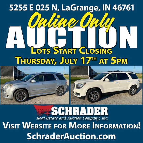 TIMED ONLINE ONLY PERSONAL PROPERTY AUCTION IN LAGRANGE COUNTY, INDIANA