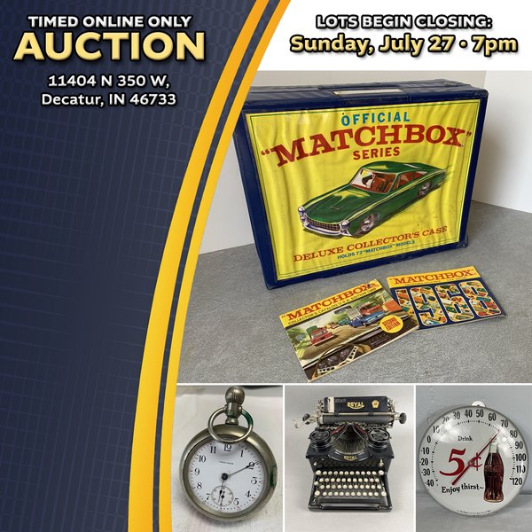TIMED ONLINE ONLY PERSONAL PROPERTY AUCTION IN ADAMS COUNTY, INDIANA