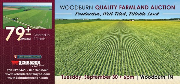Sold: FARM LAND AUCTION - 79+/- ACRES OFFERED IN 2 TRACTS IN ALLEN COUNTY, INDIANA - Fahlsing Rd, Woodburn, IN 46797 - Allen County, Indiana