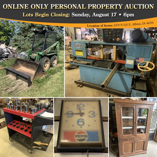 TIMED ONLINE ONLY PERSONAL PROPERTY AUCTION IN NOBLE COUNTY INDIANA