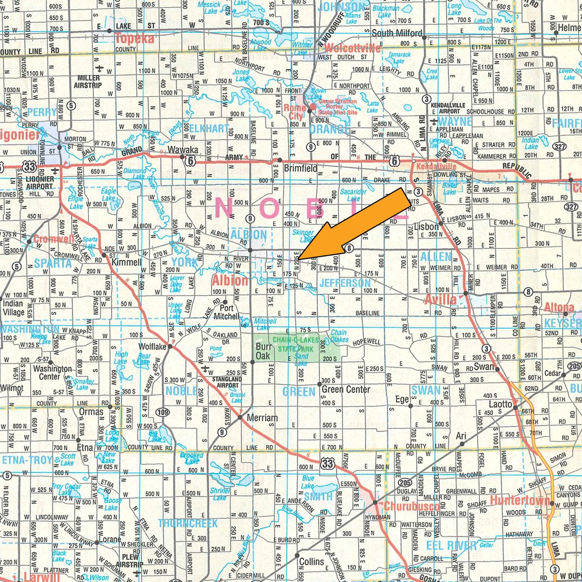 Area map - TIMED ONLINE ONLY PERSONAL PROPERTY AUCTION IN NOBLE COUNTY INDIANA