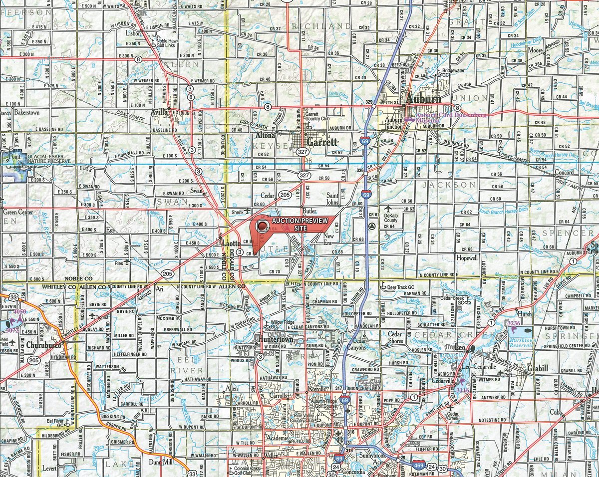 Area map - TIMED ONLINE ONLY PERSONAL PROPERTY AUCTION IN DEKALB COUNTY, INDIANA