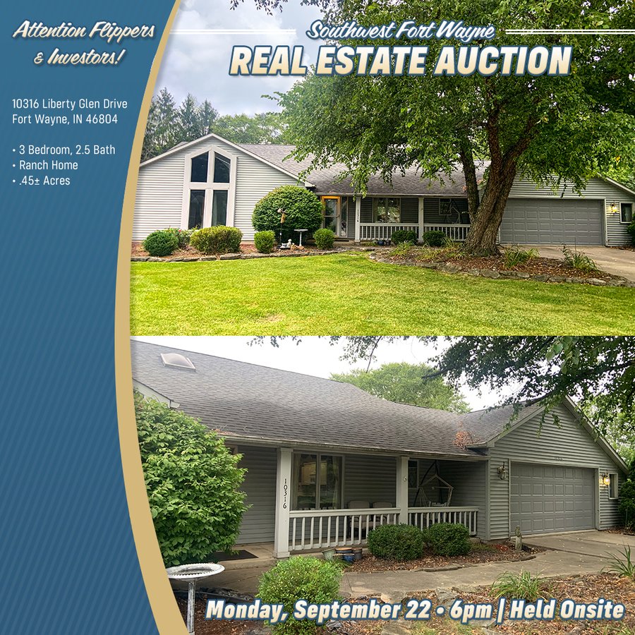 REAL ESTATE AUCTION - .45+/- ACRES OFFERED IN 1 TRACT IN ALLEN COUNTY, INDIANA
