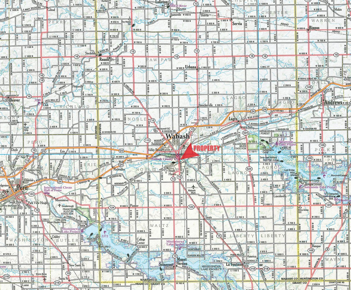 Area map - TIMED ONLINE ONLY REAL ESTATE AUCTION OFFERED IN 1 TRACT IN WABASH COUNTY, INDIANA