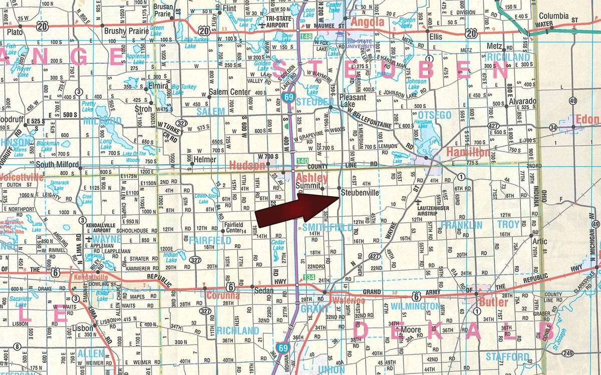 Area map - TIMED ONLINE ONLY PERSONAL PROPERTY AUCTION IN DEKALB COUNTY, INDIANA