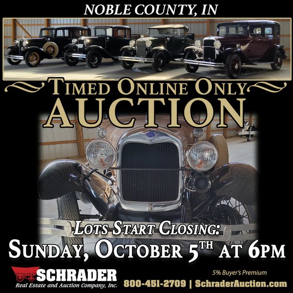 TIMED ONLINE ONLY PERSONAL PROPERTY AUCTION IN NOBLE COUNTY, INDIANA