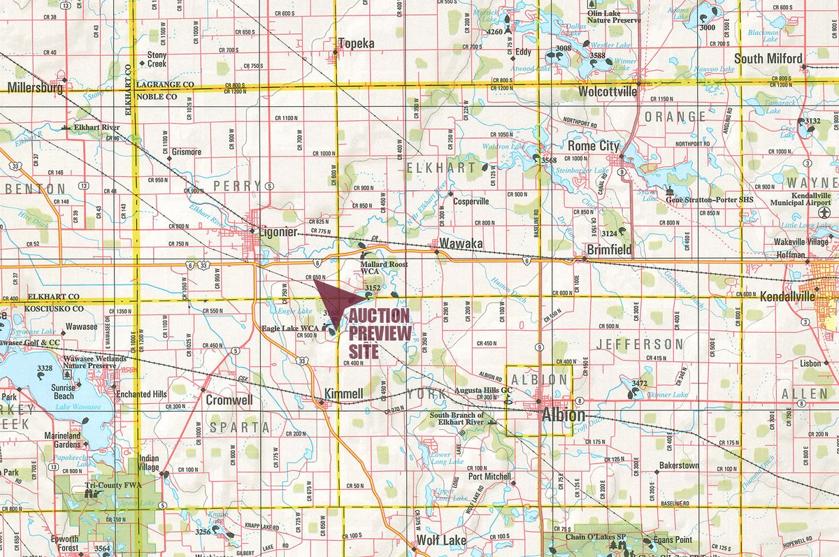 Area map - TIMED ONLINE ONLY PERSONAL PROPERTY AUCTION IN NOBLE COUNTY, INDIANA