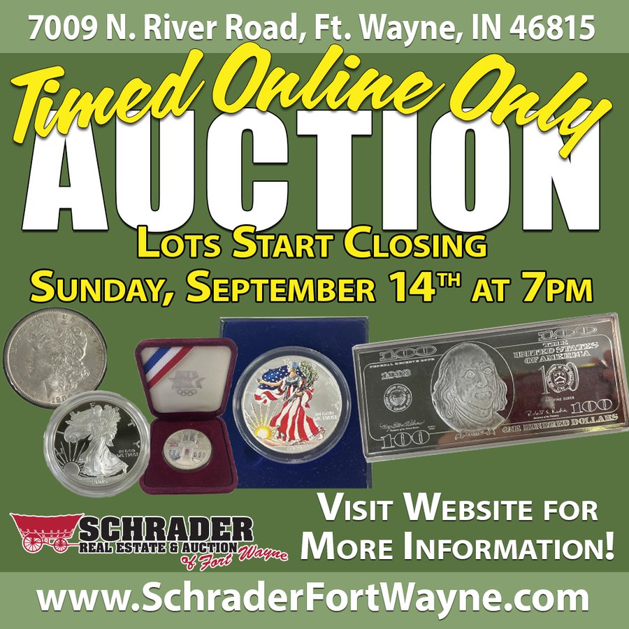 TIMED ONLINE ONLY PERSONAL PROPERTY AUCTION IN ALLEN COUNTY, INDIANA