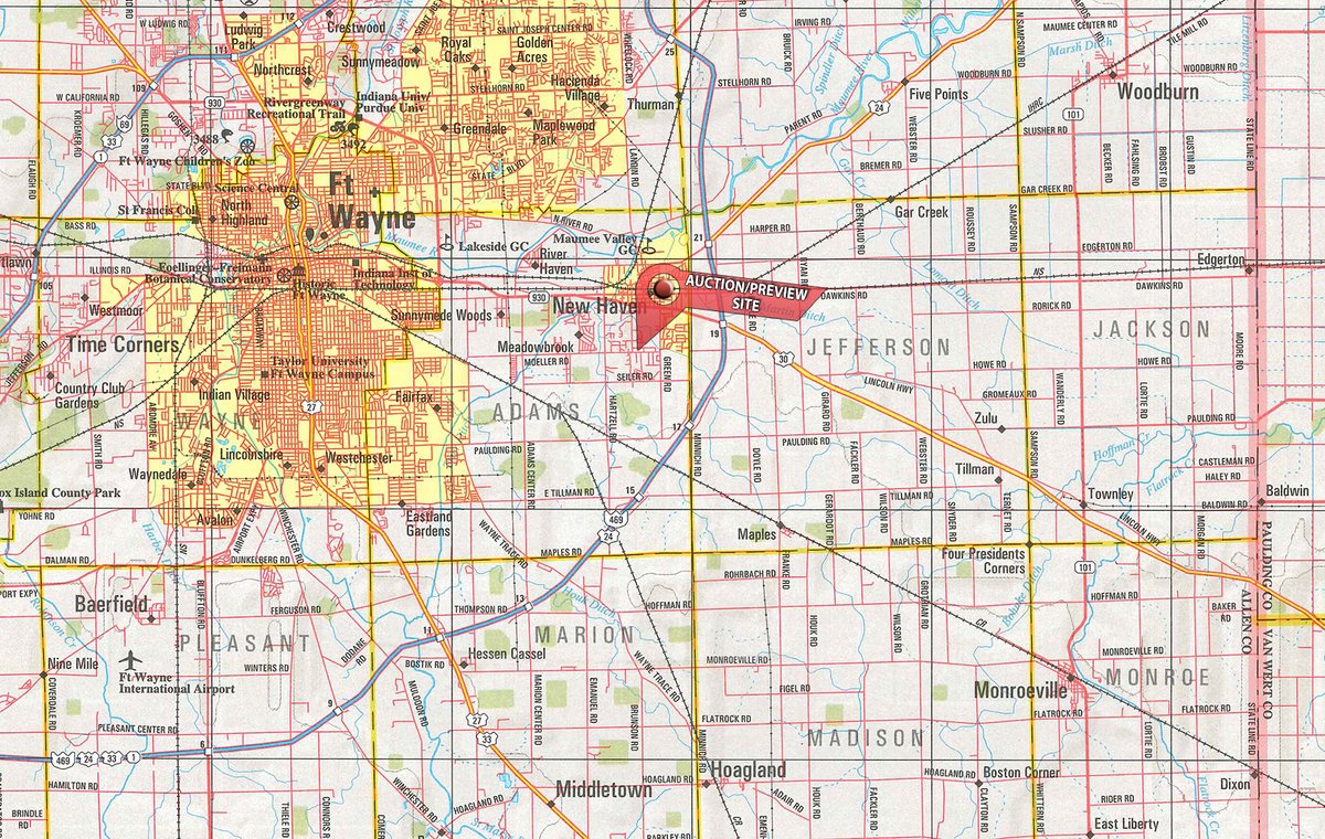 Area map - TIMED ONLINE ONLY PERSONAL PROPERTY AUCTION IN ALLEN COUNTY, INDIANA