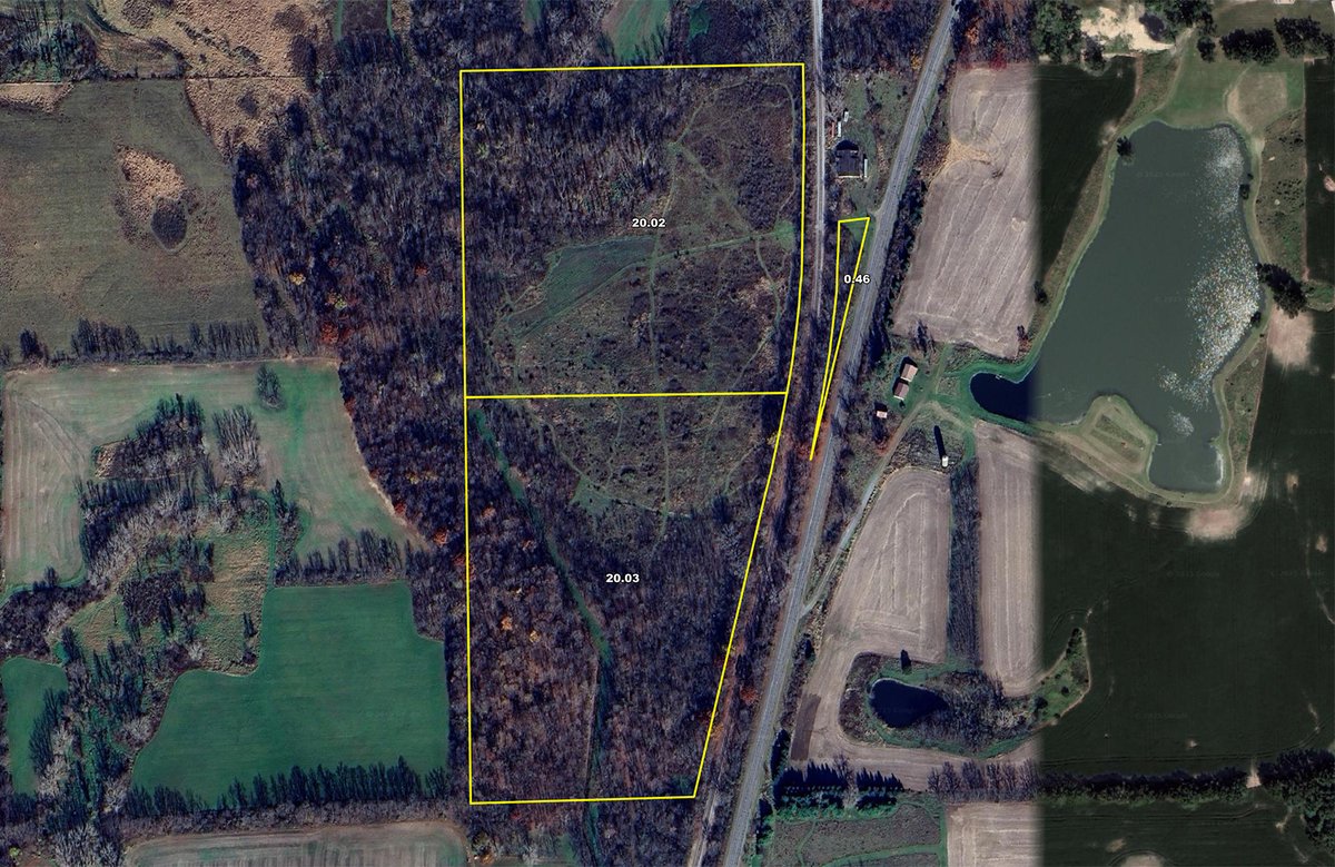 Tract map - LAND AUCTION - 41.5+/-ACRES OFFERED IN 2 TRACTS IN STEUBEN COUNTY, INDIANA