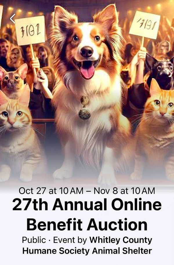 WHITLEY COUNTY HUMANE SOCIETY CHARITY AUCTION