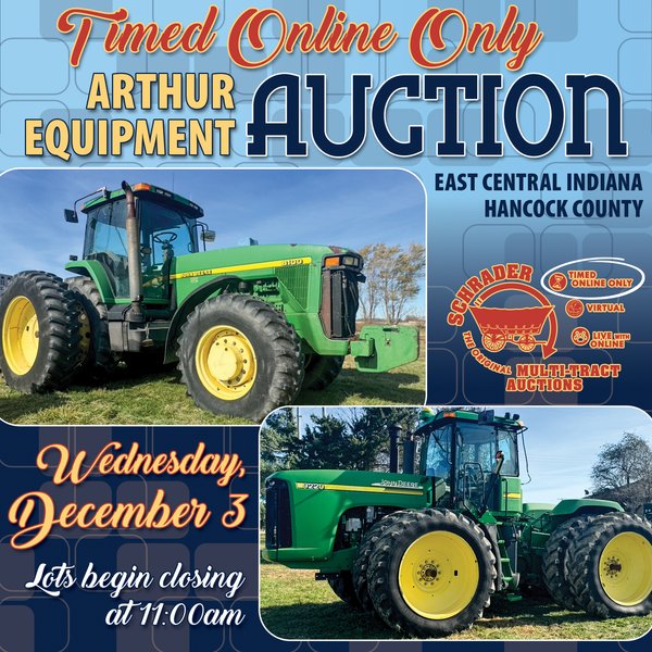 TIMED ONLINE ONLY FARM EQUIPMENT AUCTION IN HANCOCK COUNTY, INDIANA