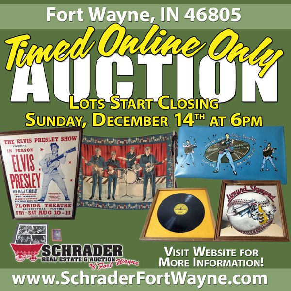 TIMED ONLINE ONLY PERSONAL PROPERTY AUCTION IN ALLEN COUNTY, INDIANA