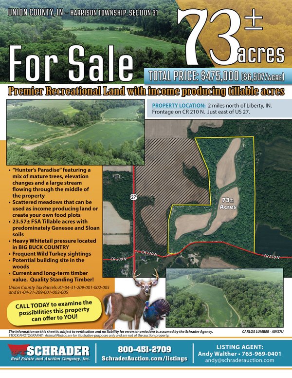 Listing brochure cover - PREMIER RECREATIONAL LAND WITH INCOME PRODUCING TILLABLE ACRES
