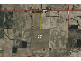 This 228+/- acre farm has excellent location, excellent soils, 224.92 acres tillable in 1 field. The farm had farm tile installed in 2012 (call sale managers for a copy of tile map), excellent yields and good road frontage.
 - LAND FOR SALE - 228+/-ACRES IN CASS COUNTY, INDIANA