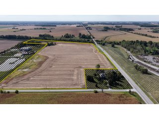 Located just 1/2 mile South of US 30 and directly across from a major industrial hub, this 35.5+/- acre parcel offers an exceptional opportunity for commercial or industrial development in a fast-growing area of Allen and Whitley Counties. With direct frontage on County Line Road and Yellow River Road, and bordered by active railroad tracks on the southern boundary, this site offers excellent logistics potential - including the possibility for a future rail spur.
Currently comprised of highly productive tillable ground with Pewamo, Blount, and Haskins soils, this tract offers strong investment value while planning for future use. The site includes dual road access, making it ideal for phased development or potential subdivision. - LAND FOR SALE IN ALLEN COUNTY, INDIANA