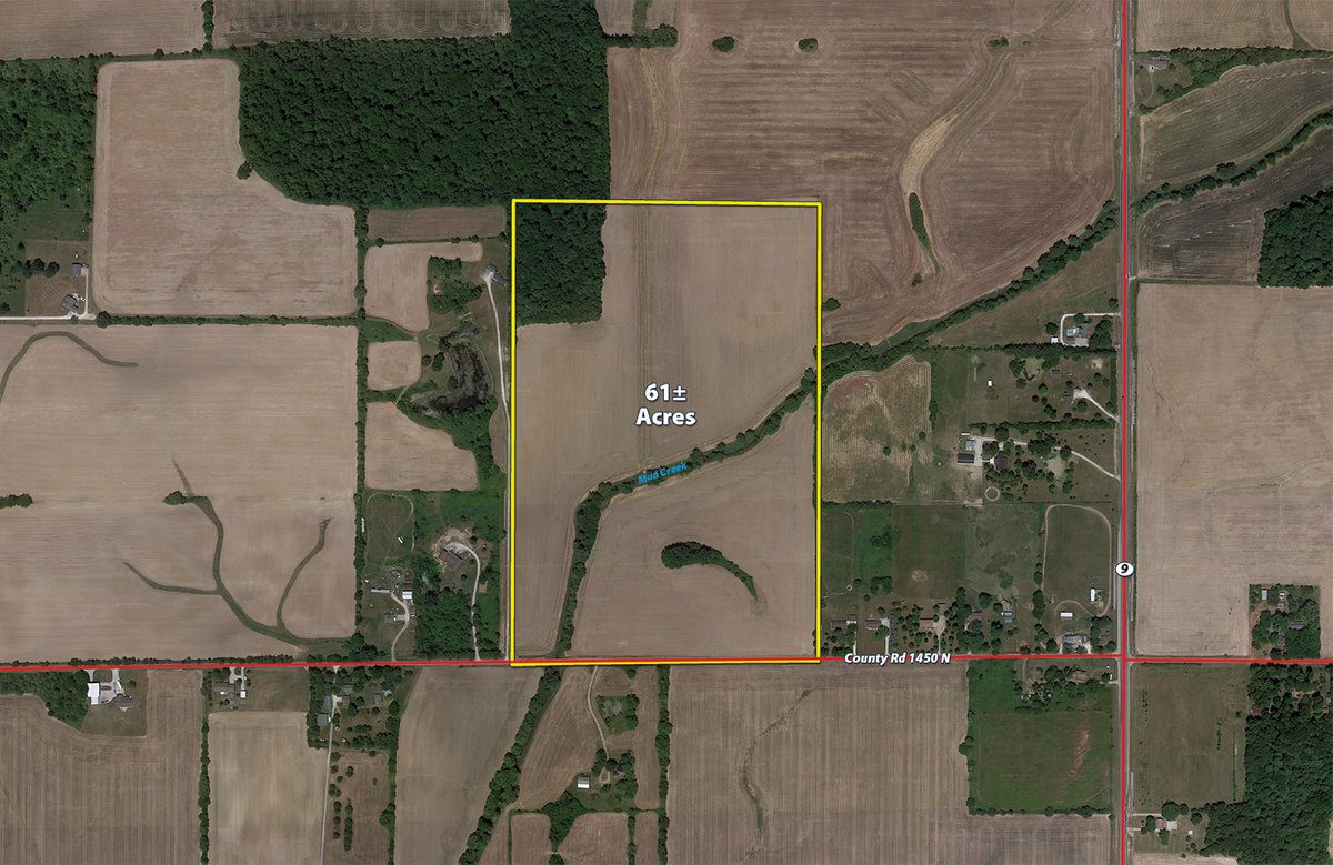 Plat map - LAND FOR SALE - 61+/- ACRES IN MADISON COUNTY, INDIANA