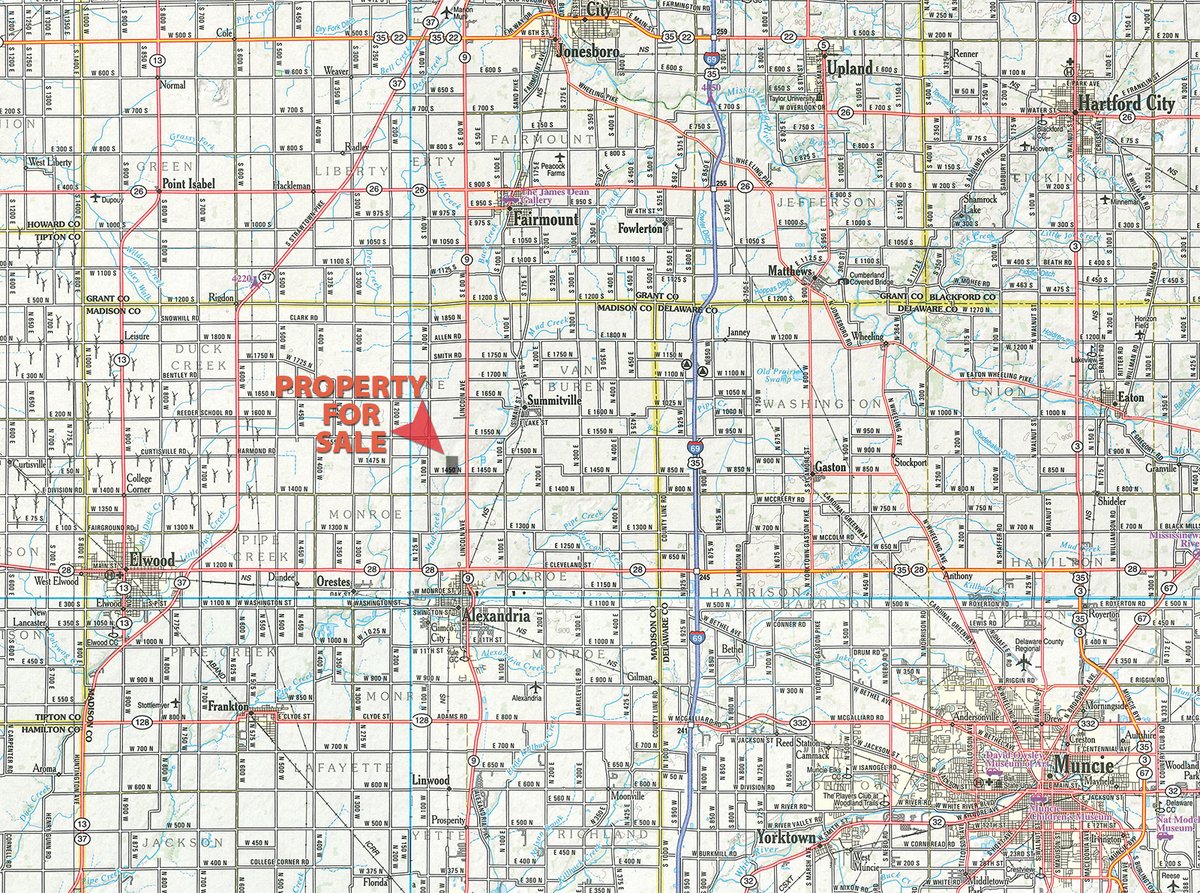 Tract map - LAND FOR SALE - 61+/- ACRES IN MADISON COUNTY, INDIANA
