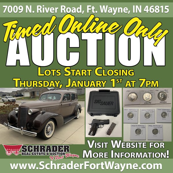 TIMED ONLINE ONLY PERSONAL PROPERTY AUCTION IN ALLEN COUNTY, INDIANA