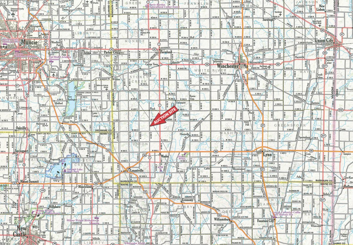 Area map - PERSONAL PROPERTY AUCTION IN RANDOLPH COUNTY, INDIANA