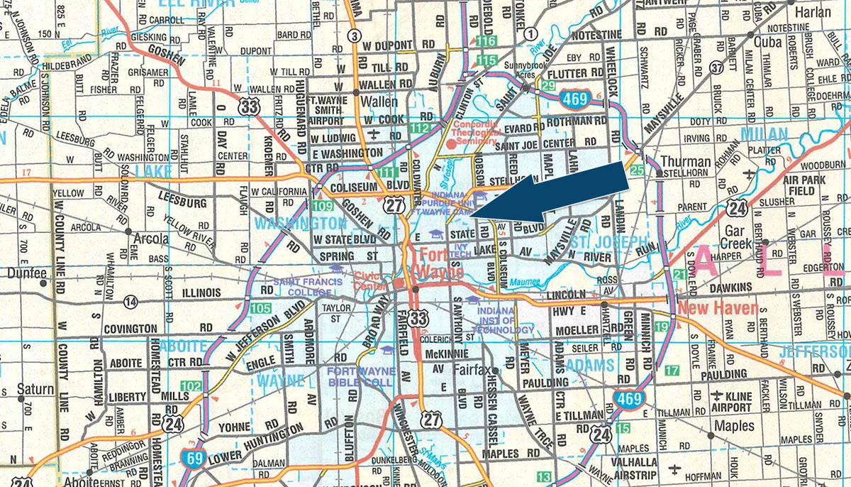 Area map - AUCTION CANCELLED! - TIMED ONLINE ONLY REAL ESTATE AUCTION IN ALLEN COUNTY, INDIANA