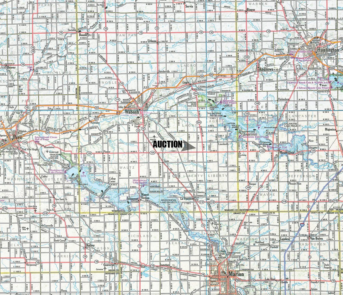 Area map - TIMED ONLINE ONLY PERSONAL PROPERTY AUCTION IN WABASH COUNTY, INDIANA