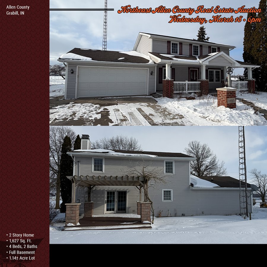 REAL ESTATE AUCTION - 1.14+/-ACRES OFFERED IN 1 TRACT IN ALLEN COUNTY INDIANA