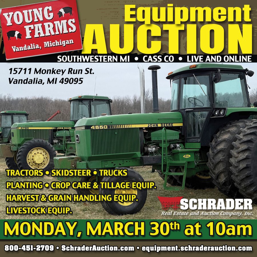 FARM EQUIPMENT AUCTION IN CASS COUNTY MICHIGAN