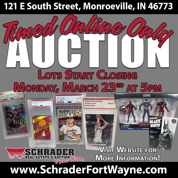 TIMED ONLINE ONLY PERSONAL PROPERTY AUCTION IN ALLEN COUNTY INDIANA