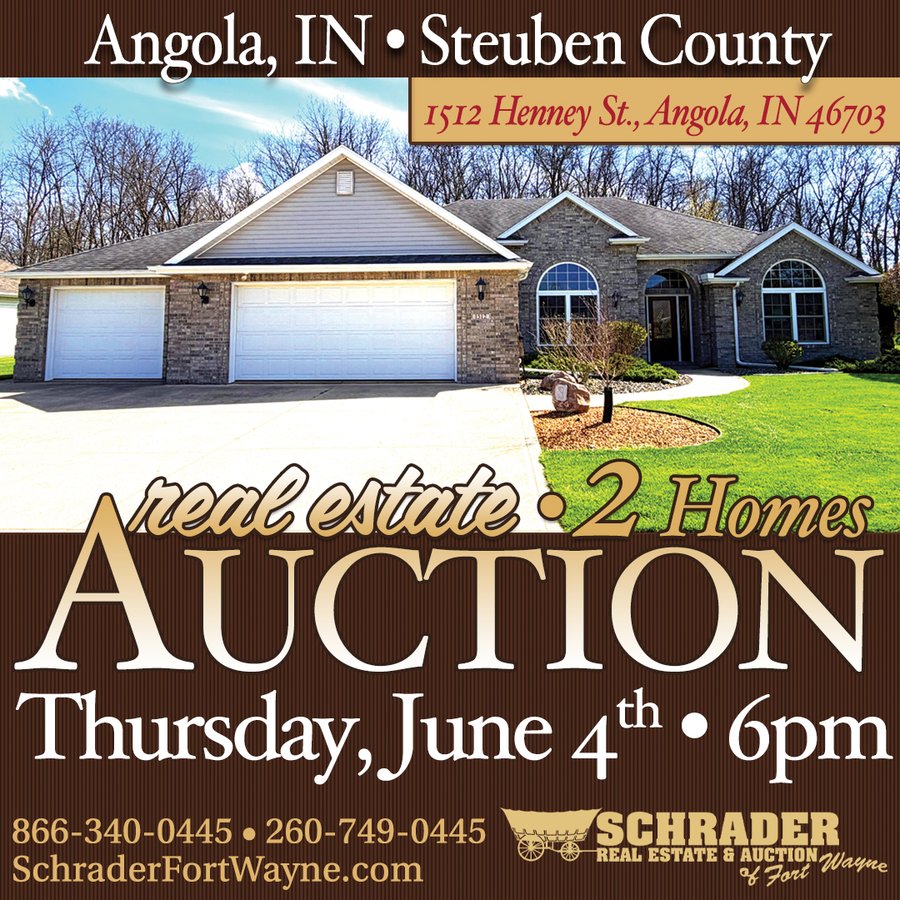 REAL ESTATE AUCTION OFFERED IN 1 TRACT IN STEUBEN COUNTY, INDIANA