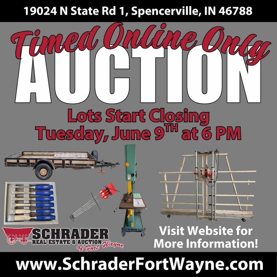 TIMED ONLINE ONLY PERSONAL PROPERTY AUCTION IN ALLEN COUNTY, INDIANA