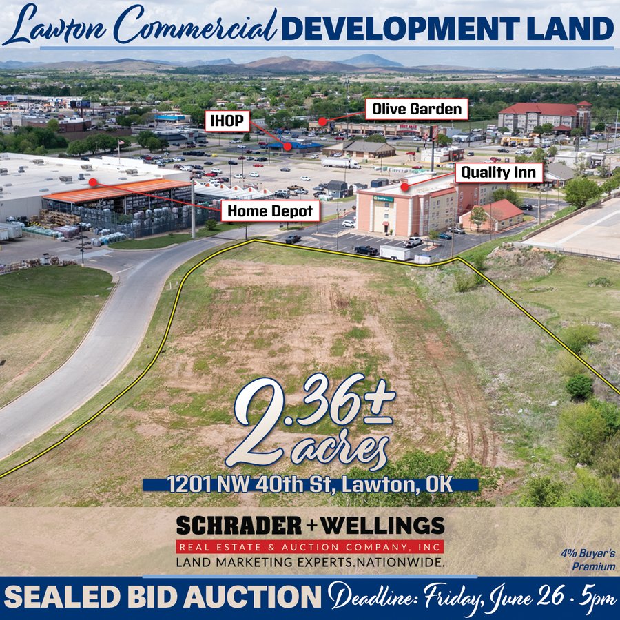 SEALED BID COMMERCIAL AUCTION -2.36+/-ACRES IN LAWTON, OKLAHOMA